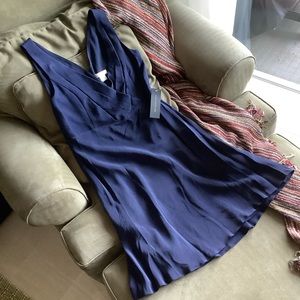V-Neck Silk Midi